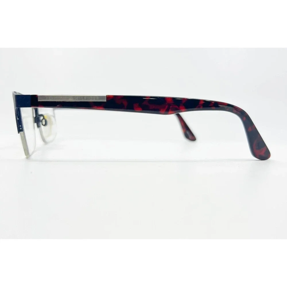 Tommy Hilfiger Eyeglass Frames Mens Blue Half Rim Titanium TH 1583/F 54-18-145